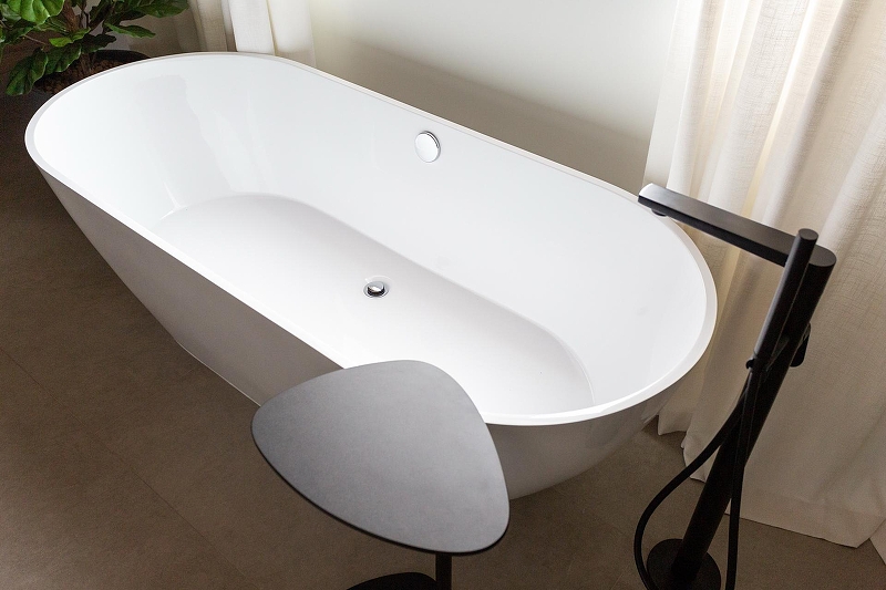 Ванна из литьевого мрамора Эстет Майами 150x75 см белая матовая ФР-00016722 (детальная фотография), овальные