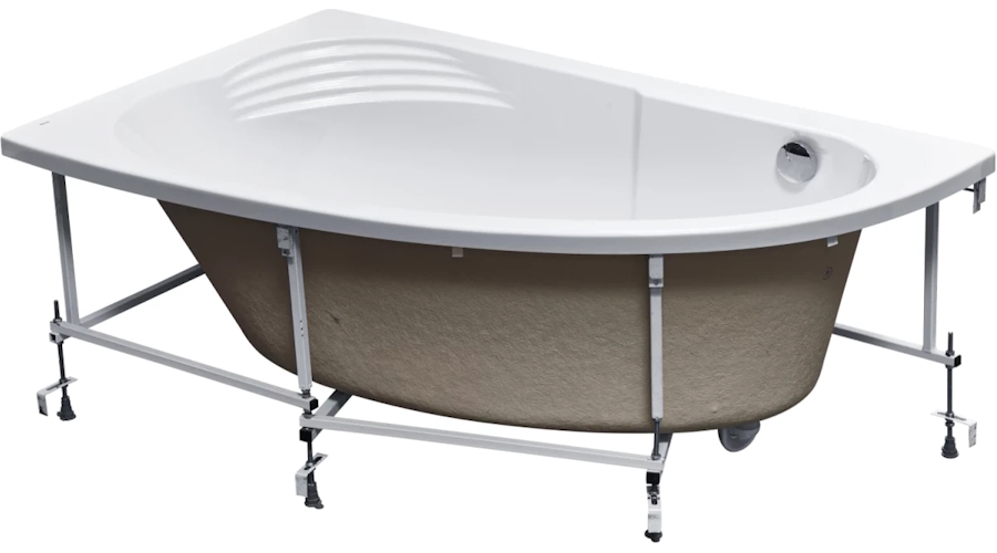 Ванна акриловая Roca Merida ZRU930299 170х100 см асимметричная (детальная фотография), современныe, hi-tech