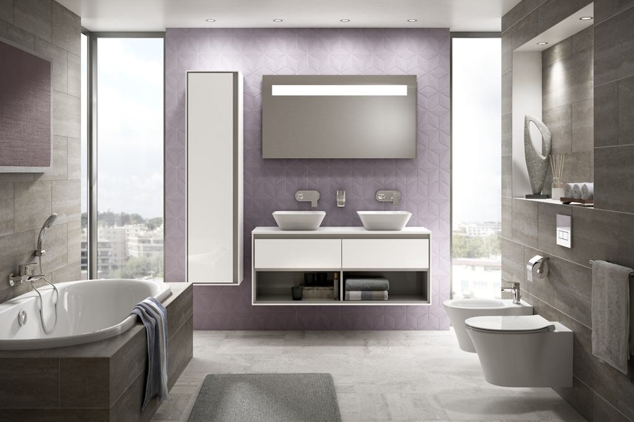 Ванна акриловая Ideal Standard Connect Air E1068 180х80 см встраиваемая (детальная фотография), современныe, hi-tech