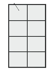 Неподвижная стенка Grossman 90х150 см стекло прозрачное
