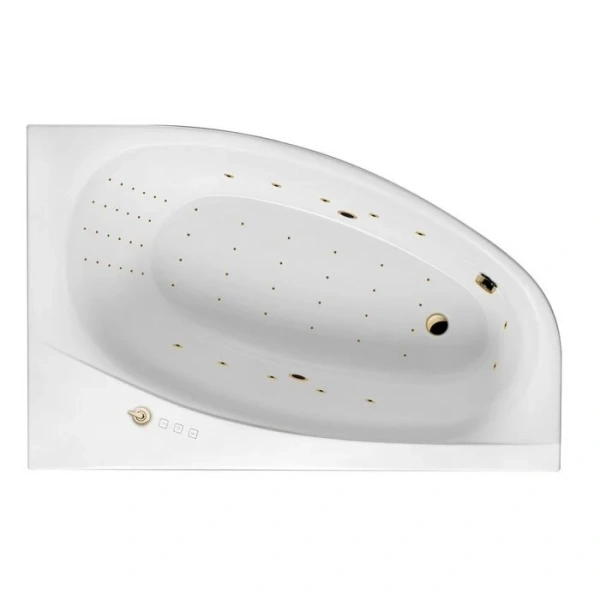 Ванна гидромассажная Excellent Kameleon Nano 170 x 110 см, цвет белый/золото, левая/правая, WAEX.KML17.NANO.GL/WAEX.KMP17.NANO.GL (детальная фотография)