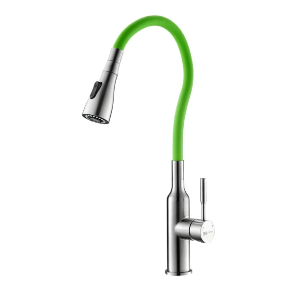 Смеситель для кухни Lemark Expert хром/зеленый LM5082S-Green (детальная фотография)