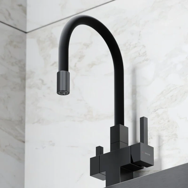 Смеситель для кухни Sancos Arno черный матовый SC4005MB (детальная фотография), современные, hi-tech