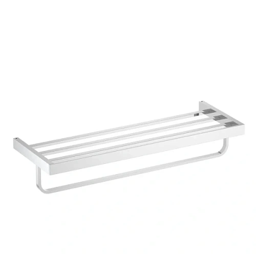 Полочка для ванной Timo Petruma с полотенцедержателем, хром - фото 1