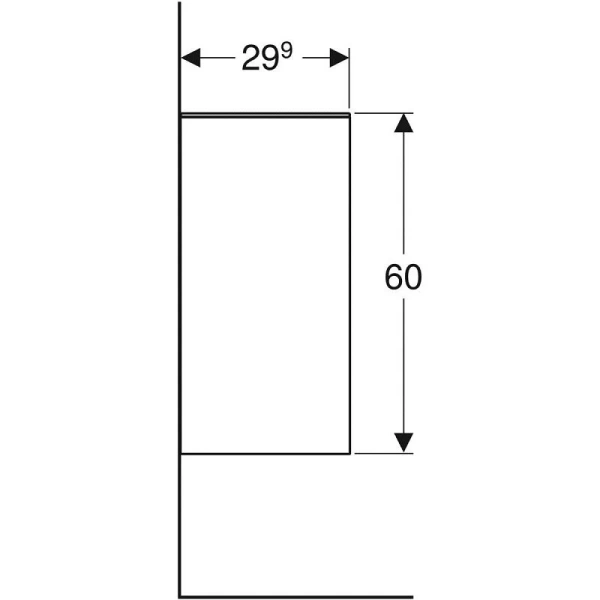 Тумба подвесная Geberit Smyle Square 36 см без дверей, темно-коричневая 500.358.JR.1 (детальная фотография), подвесные