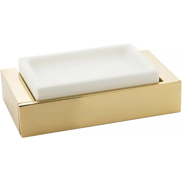 Мыльница Migliore Kvant настенная 30233 (детальная фотография), золото, белые, комбинированные