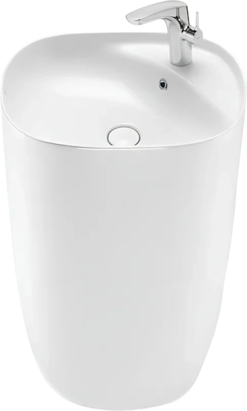 Раковина напольная SantiLine 50 см белая SL-4018 (детальная фотография)