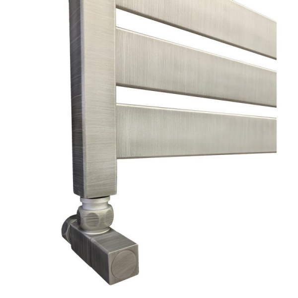 Полотенцесушитель водяной Ника Modern 80x50 см серебро ЛМ 7 80/50 Silver люкс (детальная фотография), современные, hi-tech