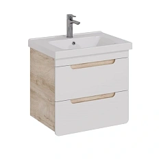 Тумба с раковиной подвесная Lemark Olivia LM08OL65T 65 см 2 ящика