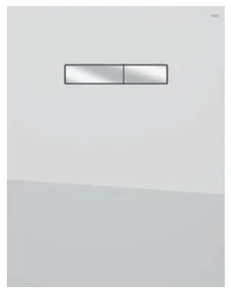 Верхняя стеклянная панель с механическим блоком управления, цвет белый, цвет клавиш хром, Tece TECElux 9650001 (детальная фотография)