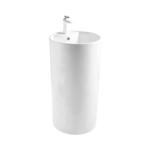 Раковина напольная SantiLine 46 см белая матовая - фото 2