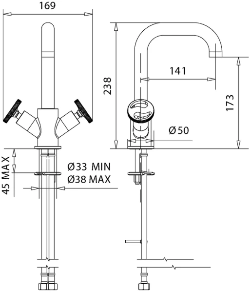 Смеситель для раковины Migliore Reversa 28 вентильный (детальная фотография), для раковины