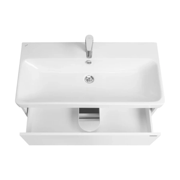 Тумба с раковиной подвесная Акватон Сканди 1A2519K0SD 90 см ЛДСП (детальная фотография), подвесная, пристенная