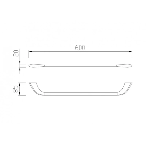 Полотенцедержатель Abber Nord AA1552 нержавеющая сталь (детальная фотография), современные, hi-tech