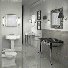 Консоль с мраморной столешницей, цвет хром, цвет мрамора Nero Marquinha, Devon&Devon Jacqueline