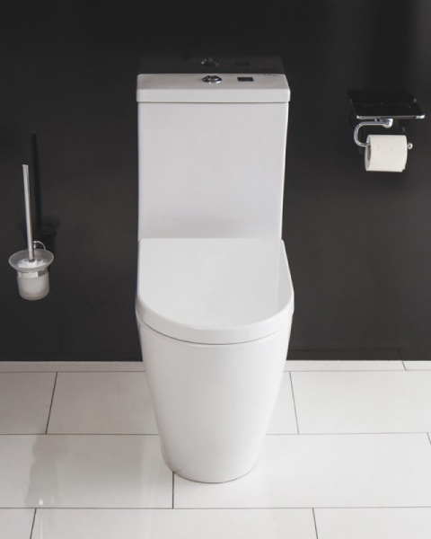 Унитаз компакт BelBagno Marino BB105CPR безободковый (детальная фотография), с бачком