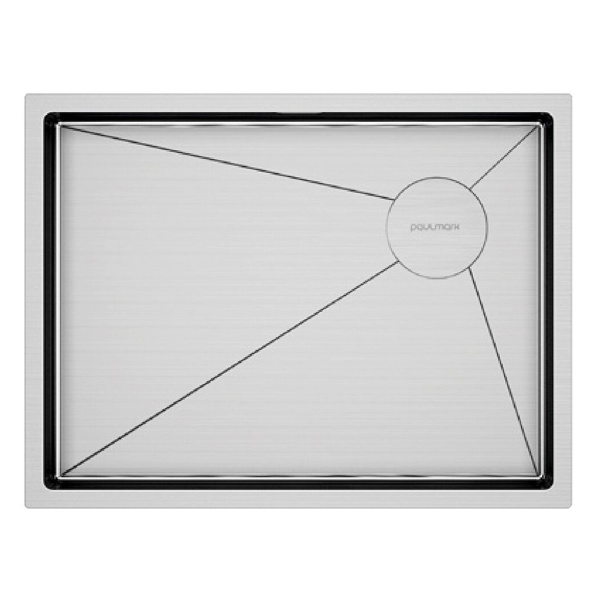 Мойка для кухни Paulmark Next-Skew 58 см нержавеющая сталь PM885844-BS (детальная фотография)