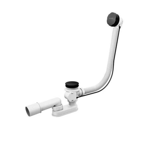 Слив-перелив Ravak click-clack черный матовый X01746 (детальная фотография), автомат, клик-клак