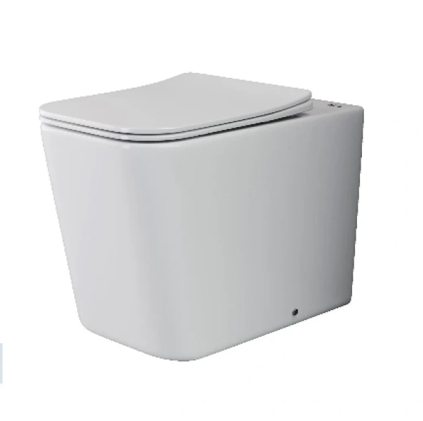 Унитаз напольный Ceramica Nova Cubic безободковый с крышкой CN1809 (детальная фотография)