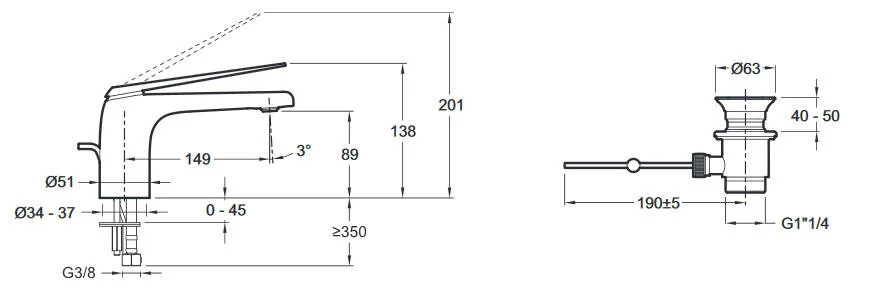 Смеситель для раковины Jacob Delafon Avid полированный никель E97345-BN (детальная фотография), для раковины