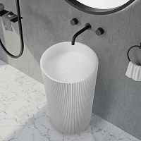 Раковина Abber Stein 50 см белая матовая