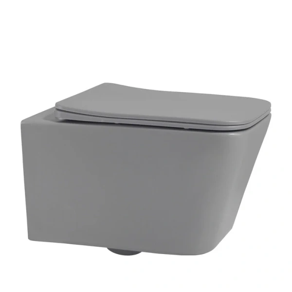 Унитаз подвесной Abber Rechteck серый матовый AC1201MG (детальная фотография)