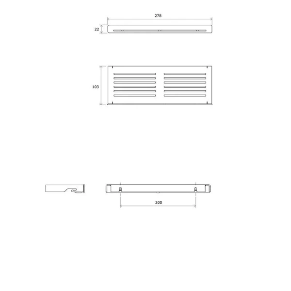 Полочка для ванной Ravak Slim черная/хром X07P575 (детальная фотография), современные, hi-tech