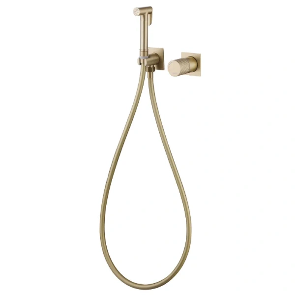 Гигиенический душ со смесителем Abber Rund золото матовое AF8725G (детальная фотография)