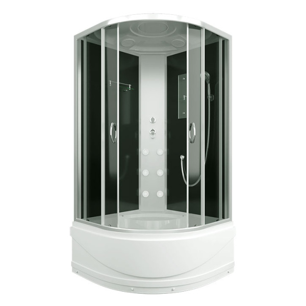 Душевая кабина Erlit Comfort 90х90 см стекло тонированное ER3509TPF-C4-RUS (детальная фотография), полукруглые, четверть круга