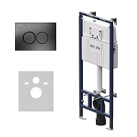 Инсталляция для унитаза Am.Pm MasterFit с кнопкой черной матовой