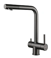 Смеситель для кухни Paulmark Skalen вороненая сталь