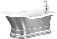 Ванна из искусственного камня Migliore Impero Podium 180х87 см хром