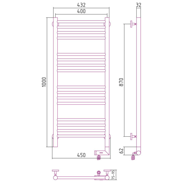 Схема (детальная фотография), из нержавеющей стали, без полки, неповоротные
