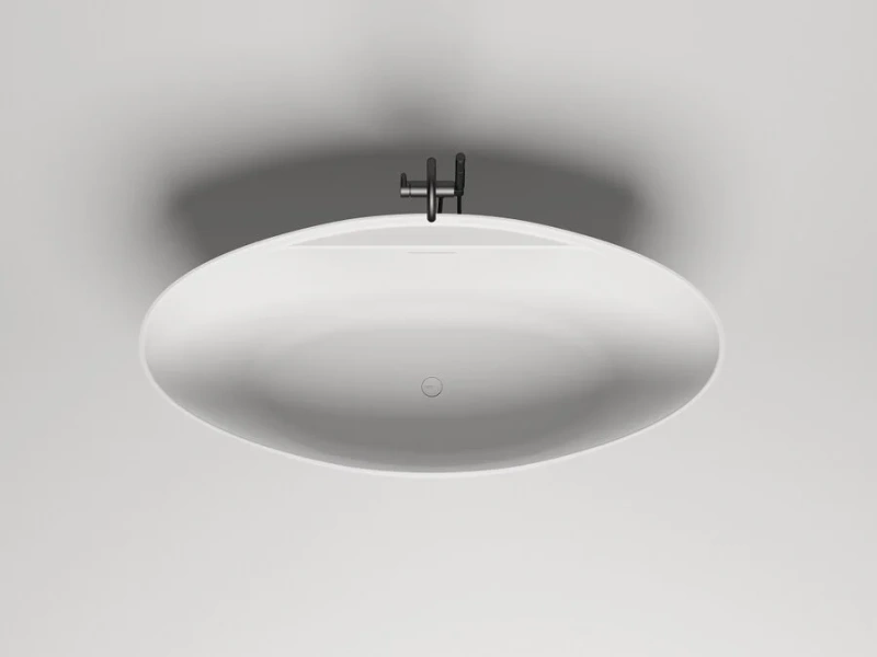 Ванна из искусственного камня Salini Diva 178x85,5 см белая глянцевая 102211G (детальная фотография), 180x85 см