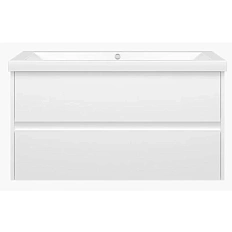 Тумба под раковину подвесная Misty Алиса 90 см белая