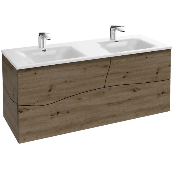 Раковина мебельная Jacob Delafon Sherwood EB1831 120 см стеклянная (детальная фотография), белые, другие