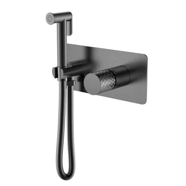Гигиенический душ со смесителем Boheme Stick графит матовый 127-GM (детальная фотография)
