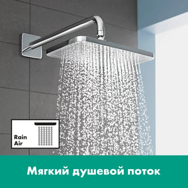 Верхний душ Hansgrohe Croma E хром 26257000 (детальная фотография), современные, hi-tech index_1