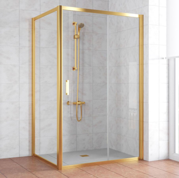 Душевой уголок стекло прозрачное Vegas-glass ZP+ZPV 120х90 01 (детальная фотография), хром, бронза, золото, белые, черные, другие