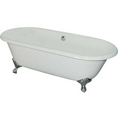 Ванна чугунная, ножки хром, Elegansa Gretta