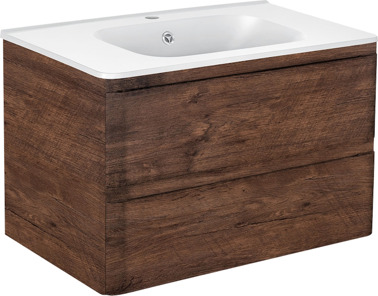 Тумба под раковину подвесная Vincea Vico 79 см R.Wood VMC-2V800RW (детальная фотография), моноблок