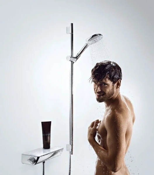 Смеситель для душа Hansgrohe Ecostat Select хром 13111000 (детальная фотография), с 2 монтажными отверстиями