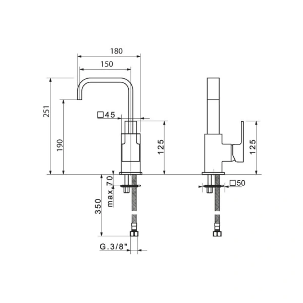 Смеситель для раковины Migliore Kvant с поворотным изливом 18780 (детальная фотография), для раковины