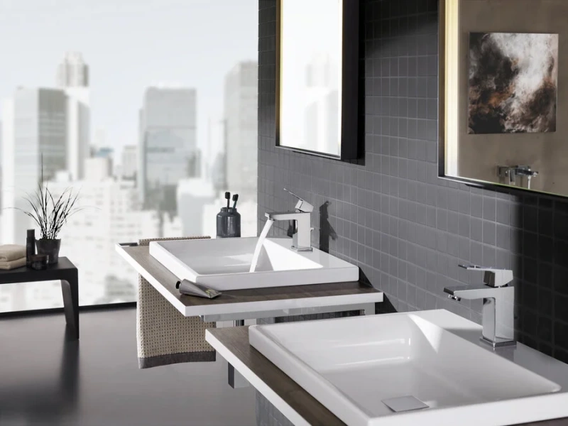 Смеситель для раковины, хром EcoJoy , Grohe Eurocube 2312700E (детальная фотография), с 1 монтажным отверстием