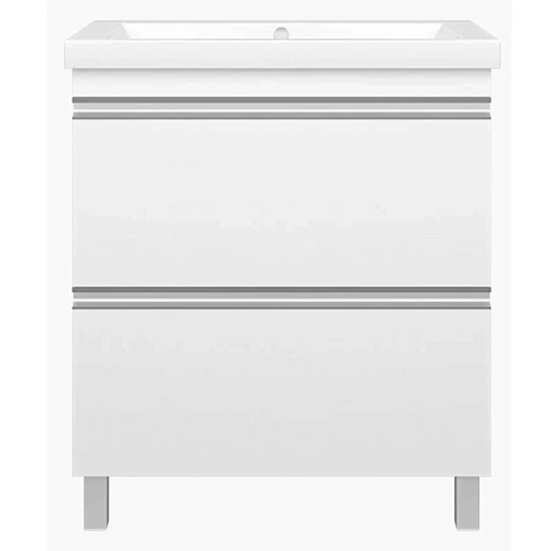 Тумба под раковину напольная Misty Ингрид 75 см белая - фото 1
