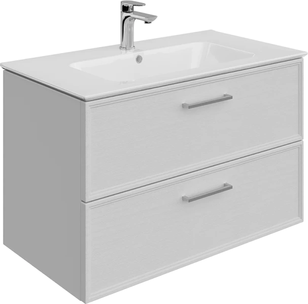 Тумба под раковину подвесная Kerama Marazzi Piano Classic 85 см ясень белый матовый PIA.CL.85\WHT.M (детальная фотография)