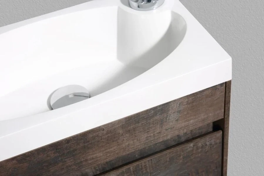 Тумба под раковину подвесная Belbagno Pietra Mini 46 см левосторонняя, stone PIETRA MINI-460-1A-SO-PT-L (детальная фотография), 45 см