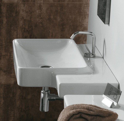 Раковина со столешницей, цвет белый, Simas Flow FL 02 BI DX (детальная фотография) index_1