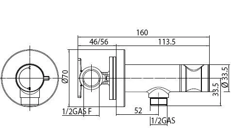 Гигиенический набор Bossini E37011 CR Хром E37011B.030 (детальная фотография), для туалета