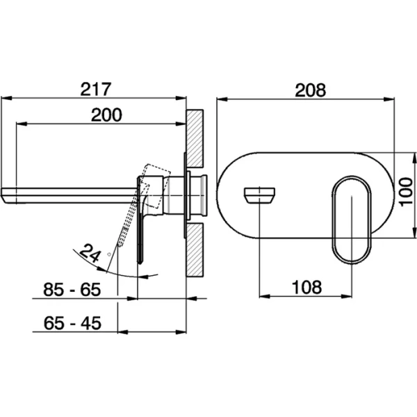 Смеситель для раковины Cisal LineaViva LV00551021 однорычажный (детальная фотография), для раковины